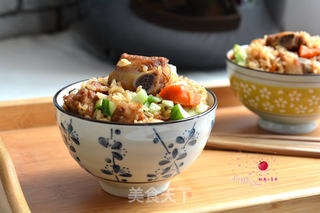 #铁釜烧饭就是香#排骨焖饭的做法步骤:12