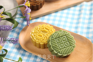 中秋食谱——炫彩印花冰皮月饼的做法步骤:16