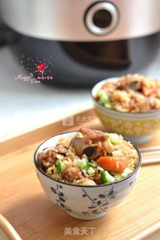 #铁釜烧饭就是香#排骨焖饭的做法步骤:13