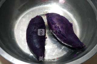 #铁釜烧饭就是香#紫薯发糕的做法步骤：1