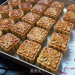 #新良首届烘焙大赛#豆沙月饼的做法步骤:14