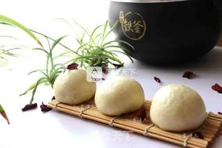 #铁釜烧饭就是香#桂花豆沙包的做法步骤:23