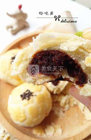 #新良首届烘焙大赛#酥皮枣泥月饼的做法步骤:22