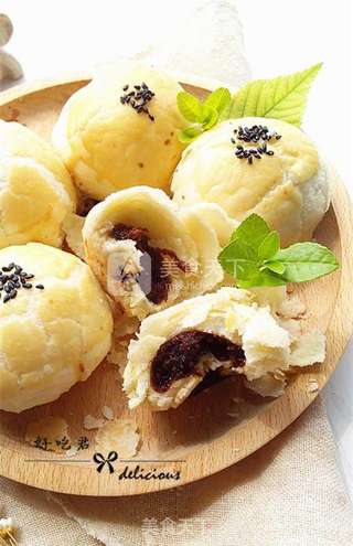 #新良首届烘焙大赛#酥皮枣泥月饼的做法步骤:20