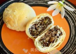 #新良首届烘焙大赛#梅干菜酥皮月饼的做法步骤:18