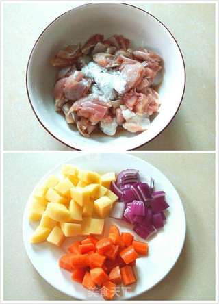 咖喱鸡饭#铁釜烧饭就是香#的做法步骤:2