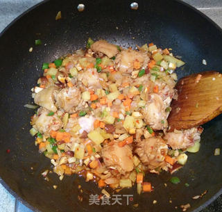 跟清新沾边的肉肉饭---荷叶鸡饭的做法步骤:11