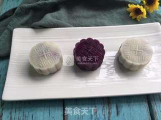 紫薯冰皮月饼的做法步骤:13