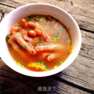 花生鸡爪汤的做法步骤:6