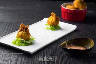 牛油果芝心炸云吞的做法步骤:16
