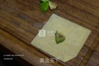 牛油果芝心炸云吞的做法步骤:9
