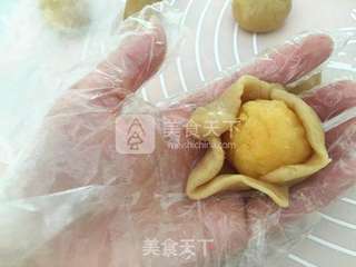 金沙奶黄月饼的做法步骤:15