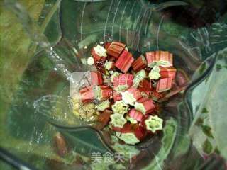 秋葵熟豆豆浆的做法步骤:4