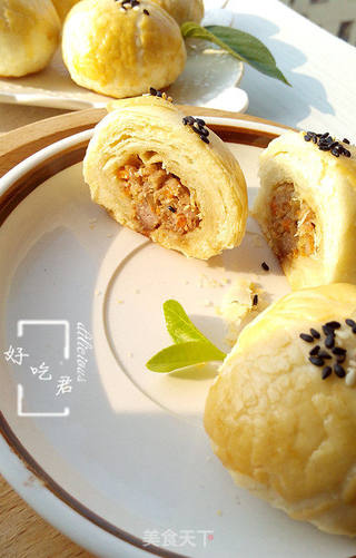 苏式榨菜鲜肉月饼的做法步骤:18