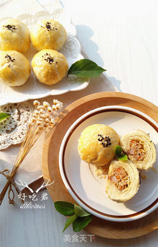 苏式榨菜鲜肉月饼的做法步骤:17