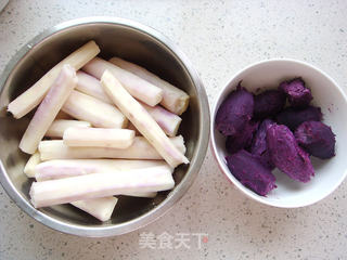 花好月圆拼盘【创意山药泥拼盘】的做法步骤：1