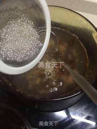 桃胶椰汁西米露的做法步骤:7