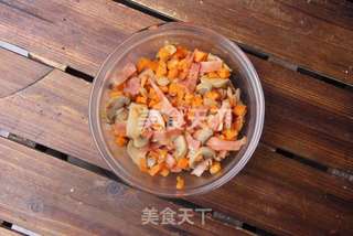 香喷喷的培根芝士焗饭的做法步骤:2
