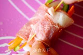 培根肉饭卷的做法步骤:6