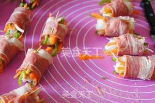 培根肉饭卷的做法步骤:7