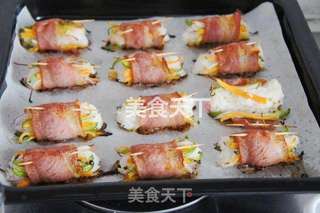 培根肉饭卷的做法步骤:10