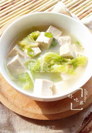 白菜炖豆腐的做法步骤:11