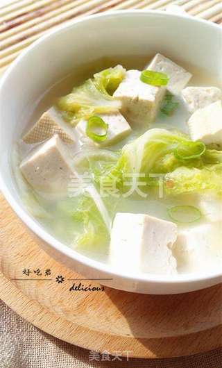 白菜炖豆腐的做法步骤:9