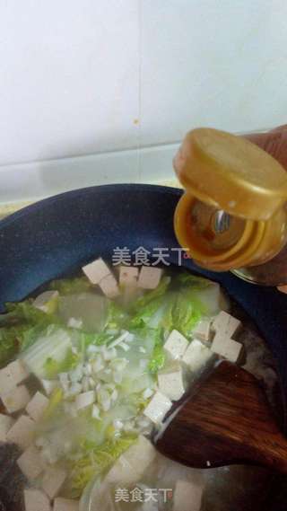 白菜炖豆腐的做法步骤:8