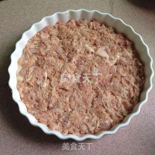 咸鱼蛋黄蒸肉饼的做法步骤:5