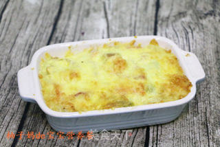 鲜虾芝士焗饭的做法步骤:15