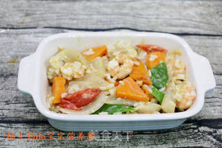 鲜虾芝士焗饭的做法步骤:11
