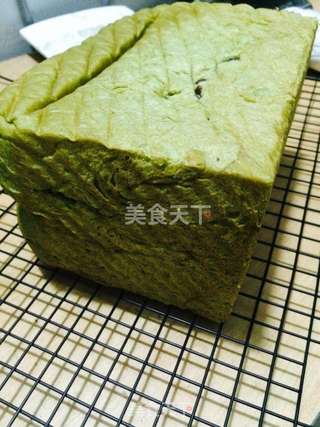 北海道抹茶蜜豆土司的做法步骤:10