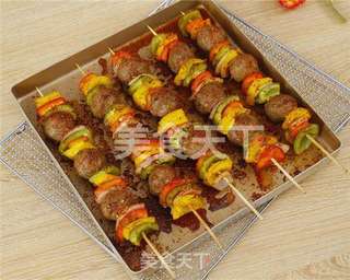 有料的五彩牛肉丸做法的做法步骤:8