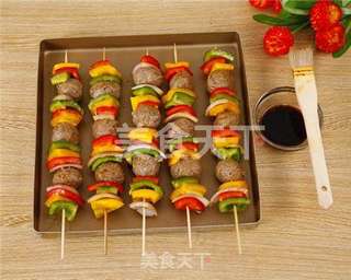 有料的五彩牛肉丸做法的做法步骤:4