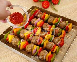 有料的五彩牛肉丸做法的做法步骤:6