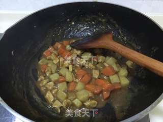 盖被子睡觉的小熊咖喱饭的做法步骤:9