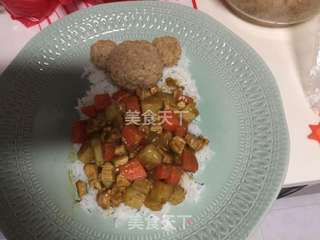 盖被子睡觉的小熊咖喱饭的做法步骤:15