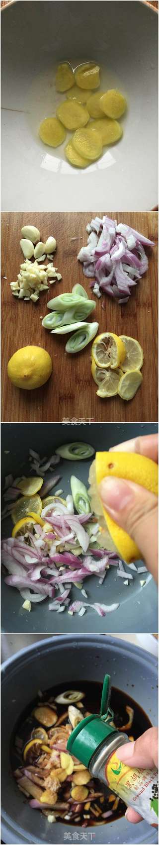 柠香烤整鸡的做法步骤:2