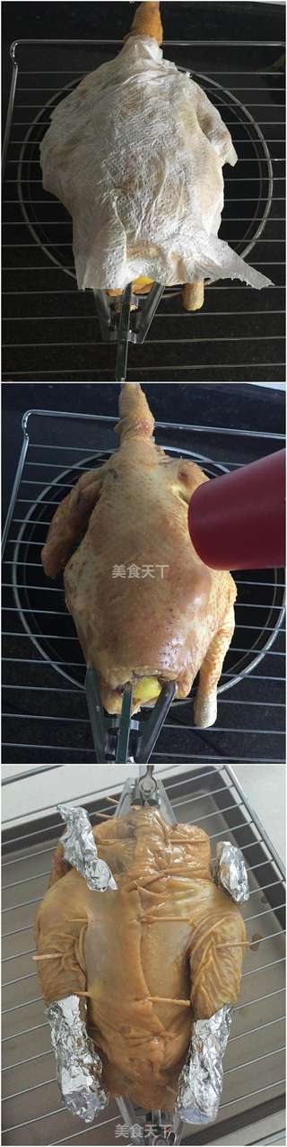 柠香烤整鸡的做法步骤:5