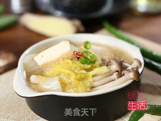 白菜豆腐汤的做法步骤:7