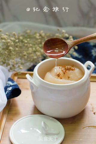 桂花冰糖炖雪梨的做法步骤:4
