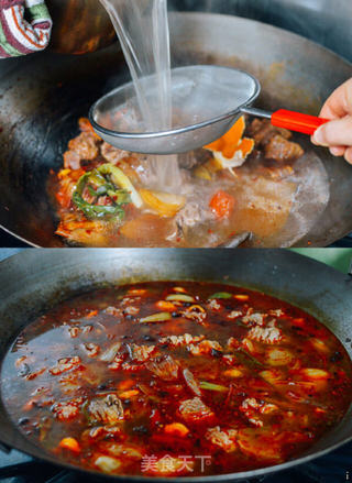 优康牛肉:麻辣牛肉面,汁香味浓超过瘾的做法步骤:5