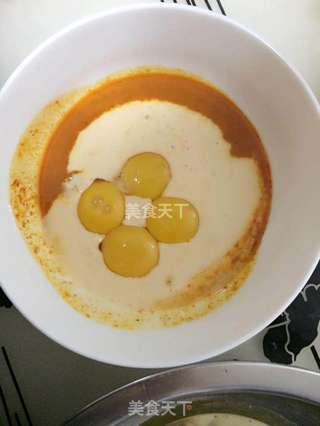 #柏翠大赛#沙棘汁酸奶戚风的做法步骤:2