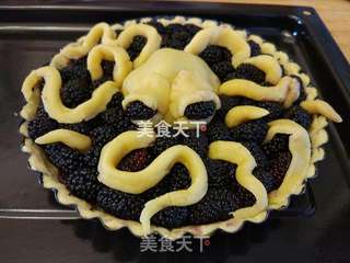 #柏翠大赛#章鱼桑葚派的做法步骤:12