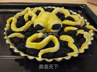 #柏翠大赛#章鱼桑葚派的做法步骤:13