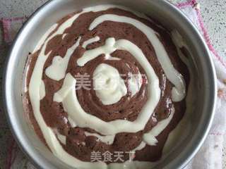 #柏翠大赛#双色拉花戚风蛋糕的做法步骤:16