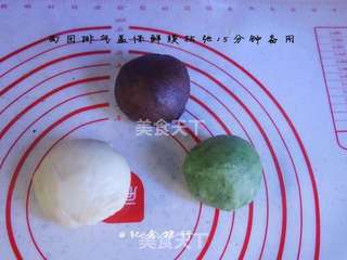 #柏翠大赛#软绵绵三色吐司的做法步骤:4
