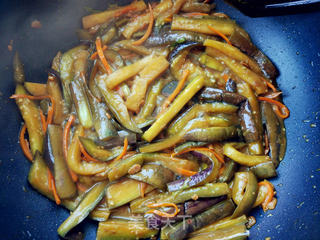 酱烧茄条的做法步骤:5