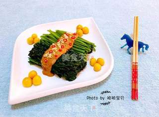 麻酱茼蒿的做法步骤:14