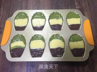#柏翠大赛#三色玛德琳蛋糕的做法步骤:9
